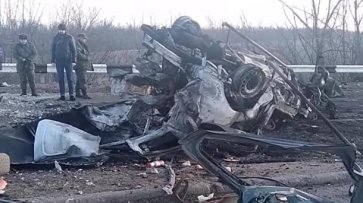В "ДНР" взорвался микроавтобус, есть жертвы – штаб - (видео)
