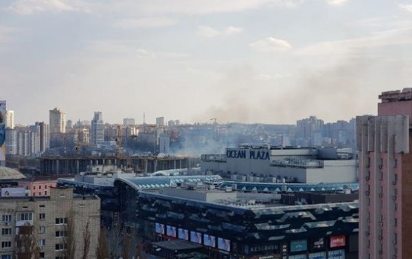 В Киеве произошел пожар на стройке