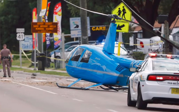 В США пассажира авто убило лопастью вертолета - (видео)