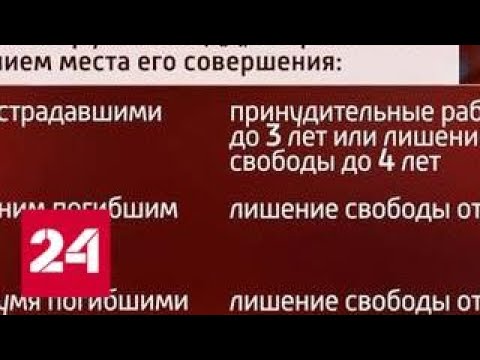 За побег с места ДТП грозит до 9 лет колонии - Россия 24 - (видео)