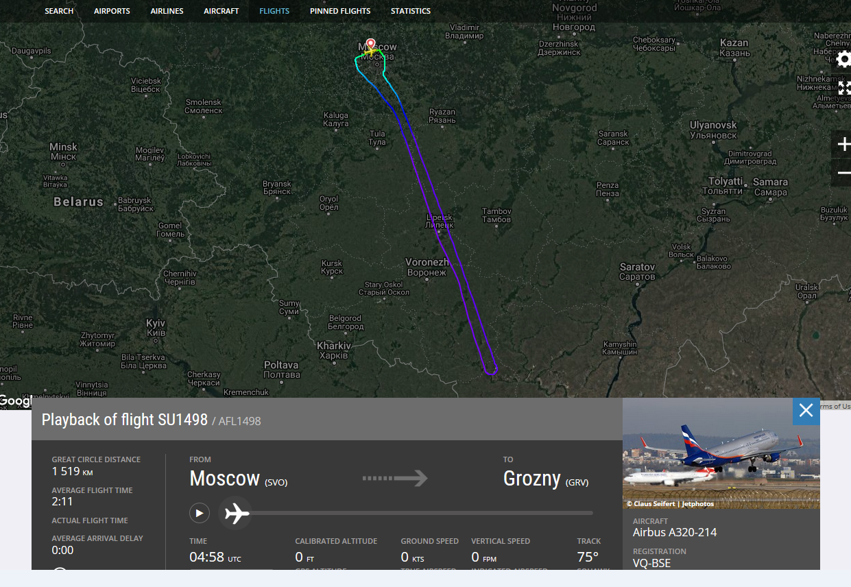 Время москва грозный. Маршрут самолета Москва Грозный. Маршрут полета Грозный Москва. Рейс Москва Грозный маршрут полета. Маршрут авиаперелета Москва-Грозный.