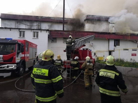 Тульское МЧС сообщило о локализации пожара ТЦ в Щекино