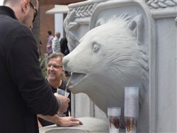 В Сан-Паулу фонтан в форме медведя раздает прохожим бесплатное пиво - «Новости дня»