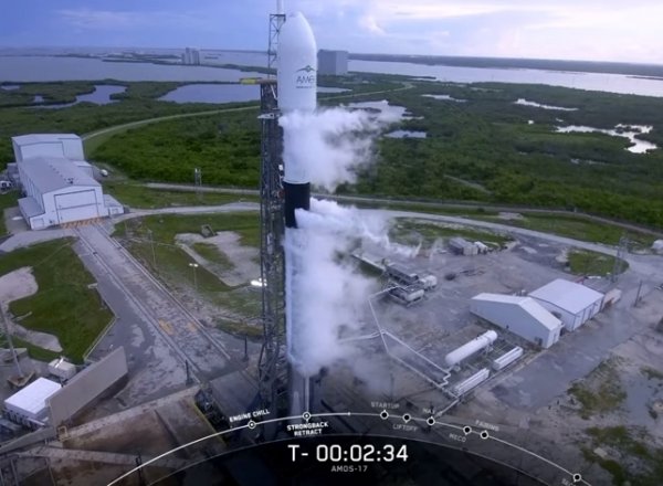 Израиль - США: SpaceX запустил в космос спутник Амос-17 весом 6.5 тонн - «Происшествия»