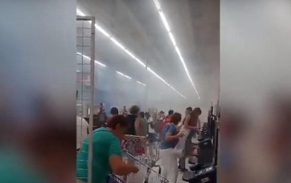 В супермаркете Киева вспыхнула печь