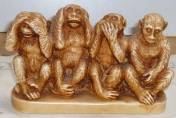 Пока ничего не вижу. Четыре обезьяны. Три обезьяны. Три Мудрые обезьяны. Три обезьяны картина.