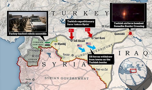СМИ: Турецкая армия вторглась в северо-восточную Сирию - «Новости Дня»