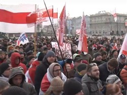 Белорусские националисты выступили в Минске против "русского фашизма" - «Новости дня»