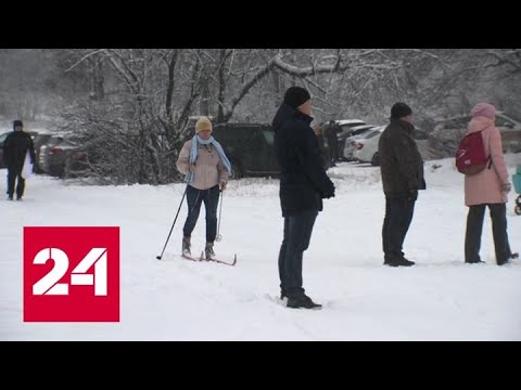 Снег засыпает Черноземье - Россия 24 - (видео)