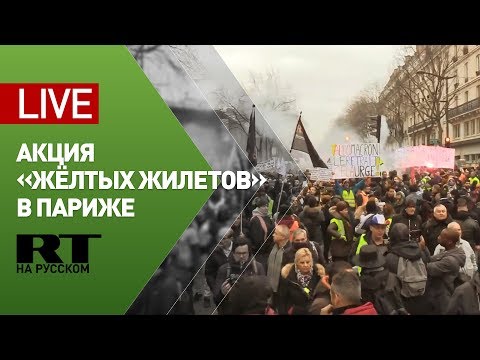 «Жёлтые жилеты» вышли на последнюю акцию протеста в 2019 году — LIVE - (видео)